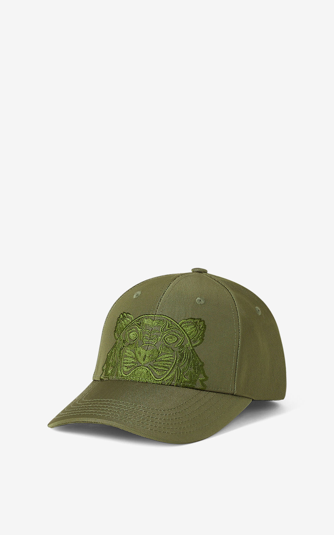 Casquette Kenzo Toile Kampus Tiger Femme Vert Olive | YTDI-26430